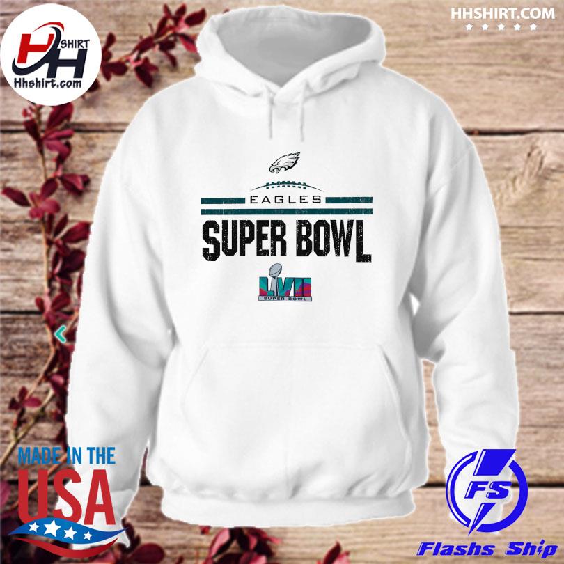 Philadelphia eagles super bowl lvii goal line stand raglan s hoodie