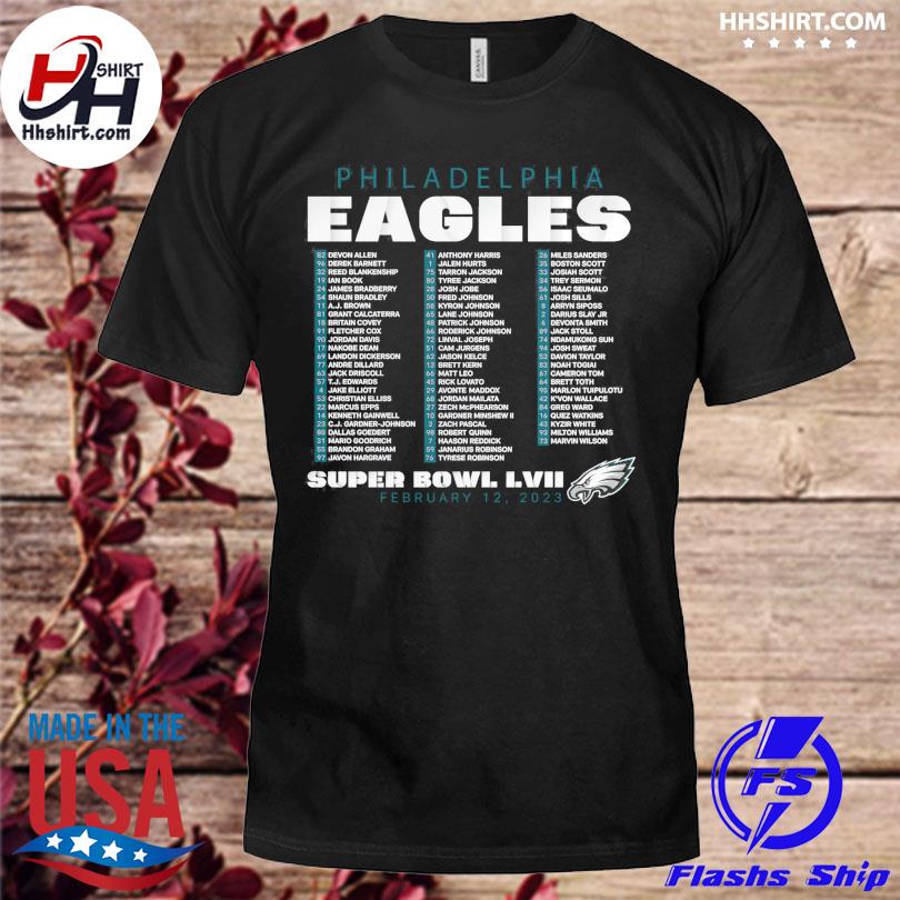 Philadelphia Eagles Super Bowl LVII Varsity Roster 2023 T-Shirt, hoodie,  longsleeve tee, sweater
