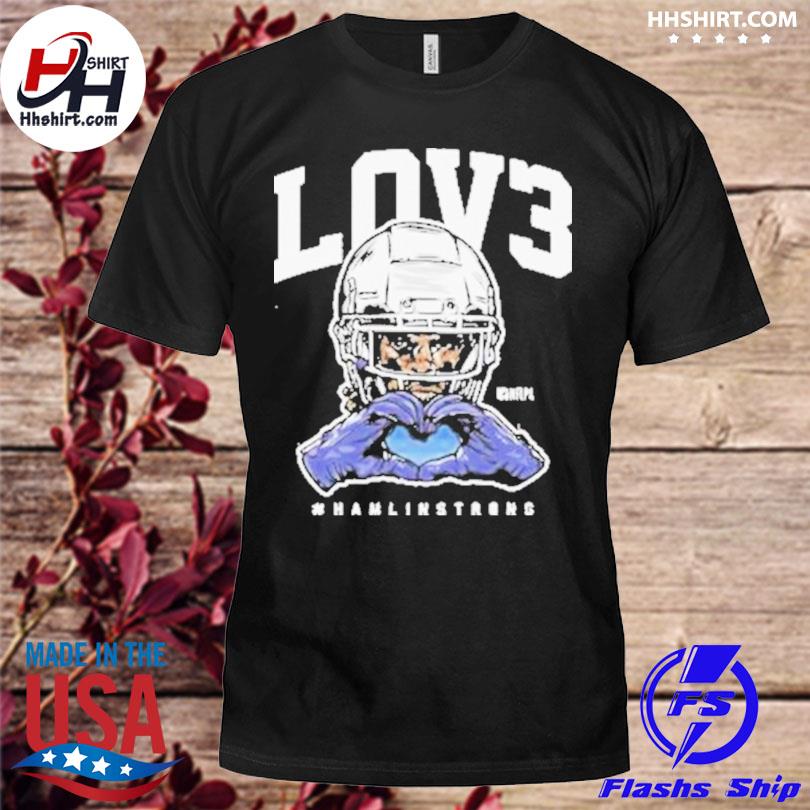 Premium Love for damar hamlin 3 shirt, hoodie, sweater, long sleeve and  tank top