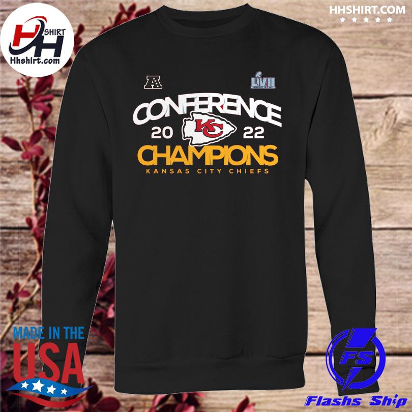 Youth Red Kansas City Chiefs 2022 AFC Champions Shadow T-Shirt