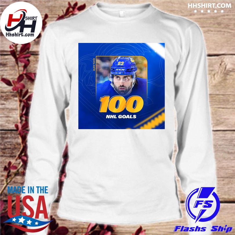 Alex tuch 100 nhl goals with buffalo sabres shirt, hoodie, longsleeve tee,  sweater