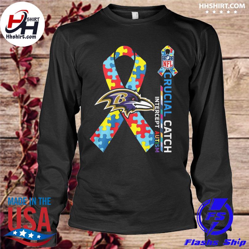 2023 Baltimore Ravens Crucial Catch Intercept Autism Shirt