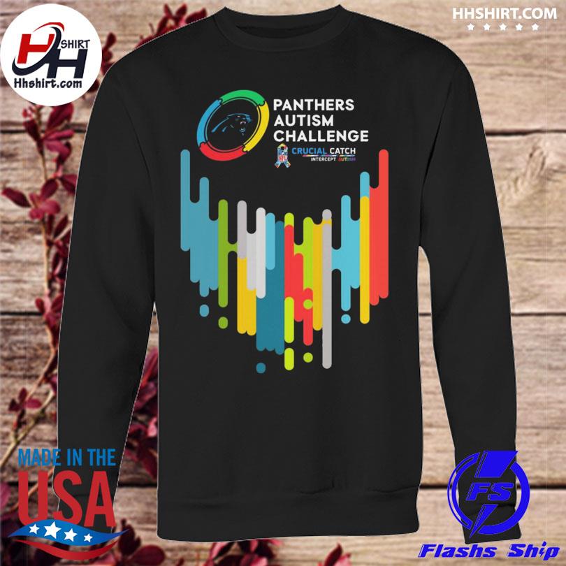 Carolina Panthers Autism Challenge Crucial Catch Intercept Autism shirt, Sweater, Hoodie, And Long Sleeved, Ladies, Tank Top