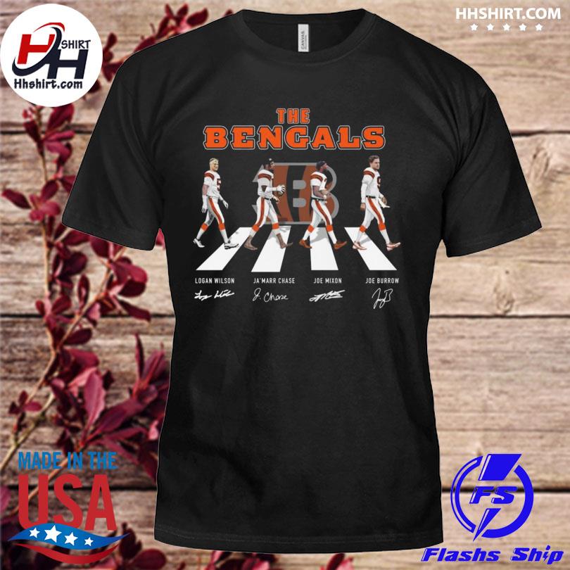 Cincinnati bengals abbey road signatures 2023 shirt