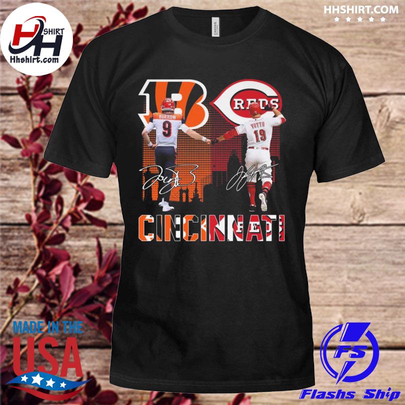Cincinnati Bengals Joe Burrow and Cincinnati Reds Joey Votto