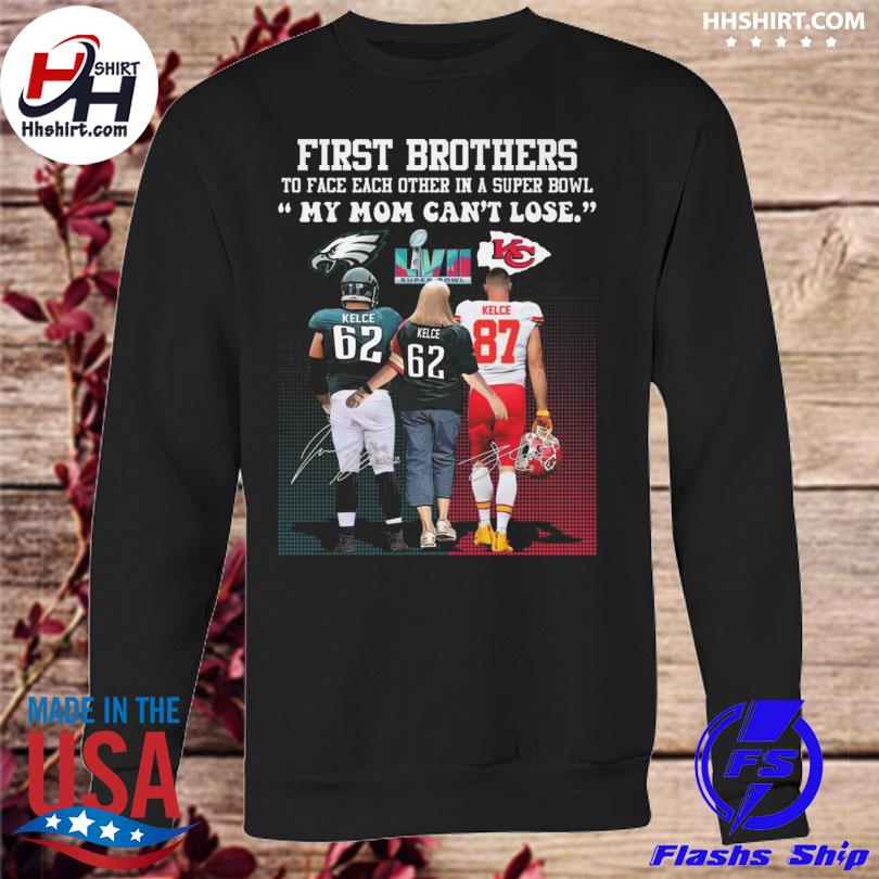 Kansas City Chiefs vs Philadelphia Eagles first brothers to face each other  in a super bowl signatures shirt, hoodie, sweater, long sleeve and tank top