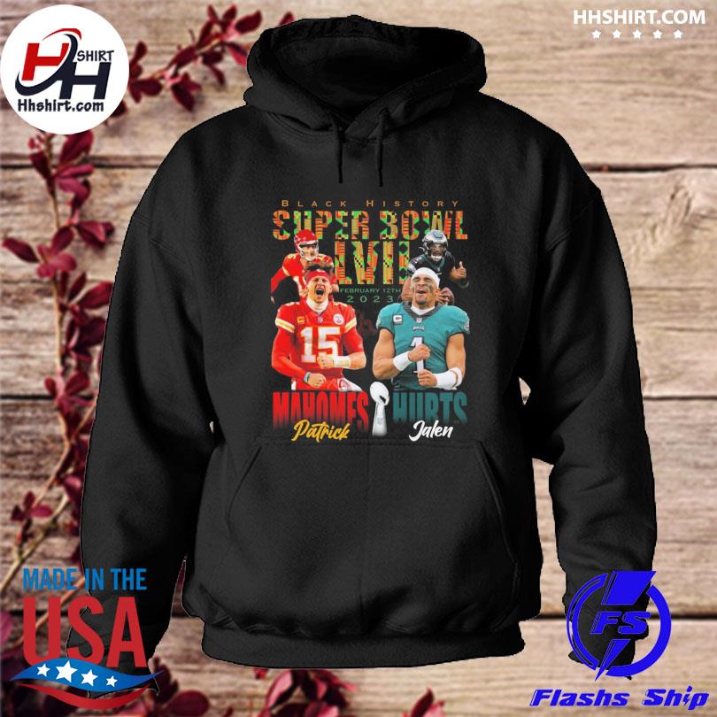 Official Patrick Mahomes Vs Jalen Hurts Black History Super Bowl LVII 2023  t-shirt, hoodie, sweater, long sleeve and tank top