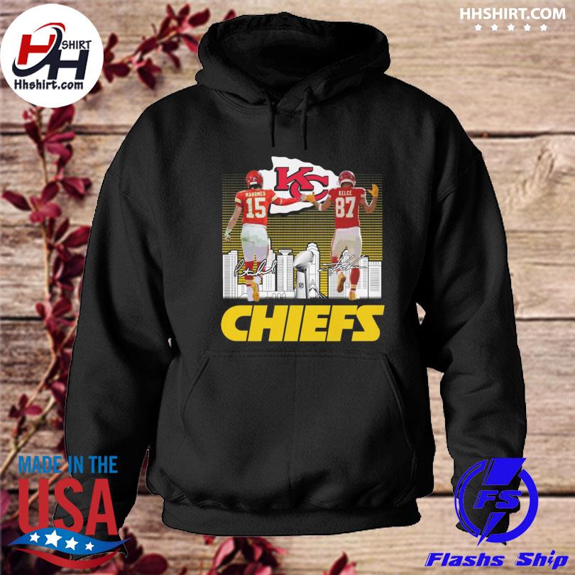 Design patrick mahomes Kansas city Chiefs quarterback signature shirt,  hoodie, long sleeve tee