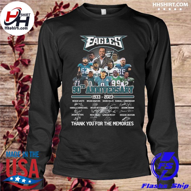 Eagles Philadelphia 86th Anniversary 1933-2019 Thank You For The Memories  Signatures T-Shirt - TeeNavi