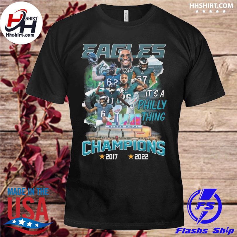 Funny Philadelphia Eagles Super Bowl Champions 2023 signatures shirt,  hoodie, sweater, long sleeve and tank top