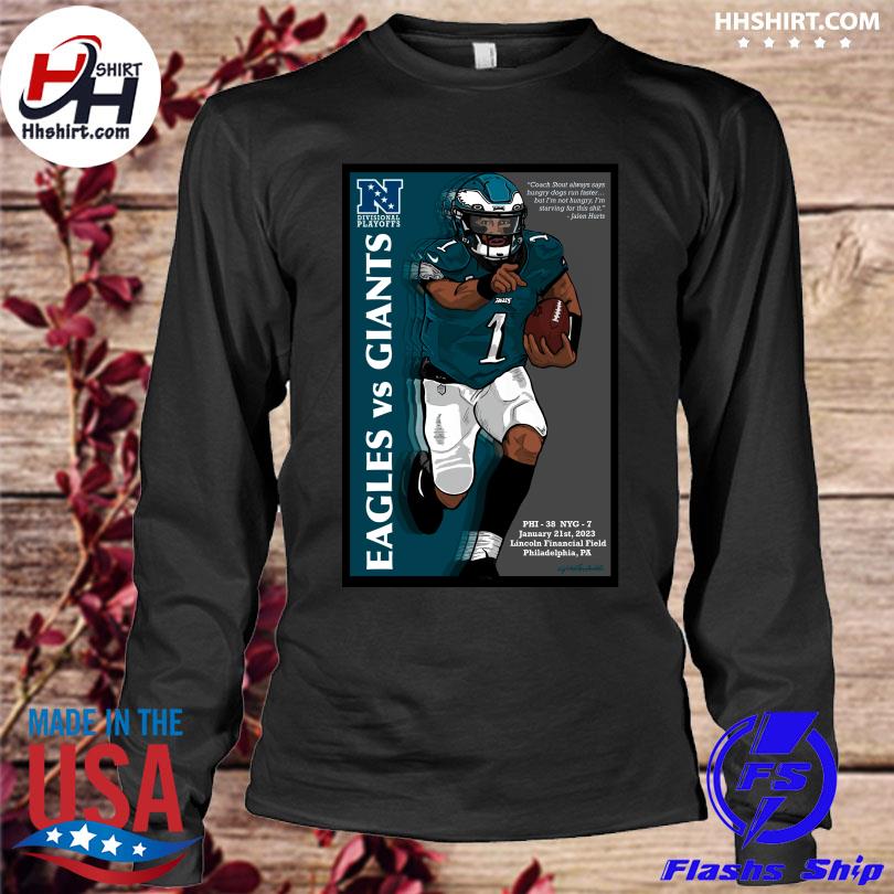 Funny philadelphia eagles jalen hurts playoff print shirt, hoodie,  longsleeve tee, sweater