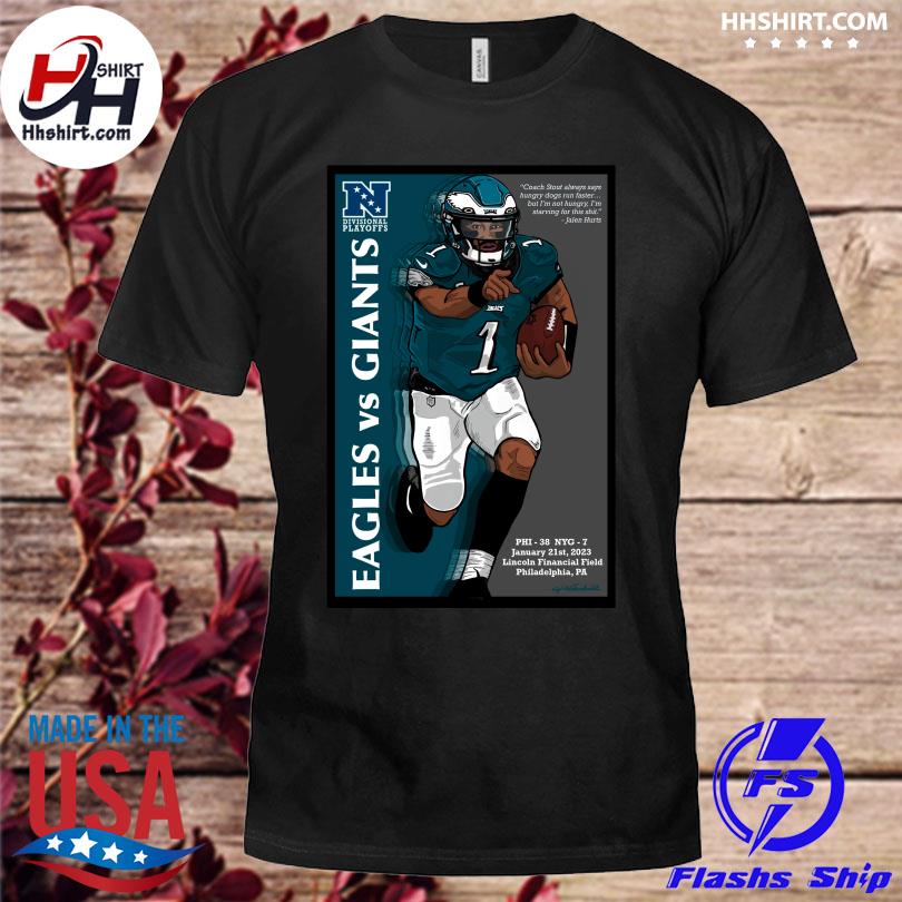 Funny philadelphia eagles jalen hurts playoff print T-shirt