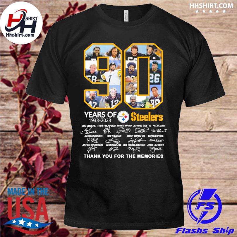 Pittsburgh Steelers 90 Season 1933 2023 Memories T Shirt - Growkoc