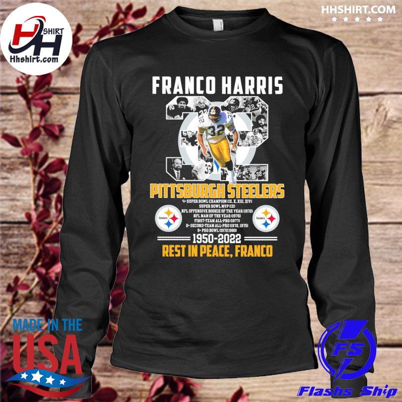 Official Pittsburgh Steelers franco harris 1950 2022 rest t in