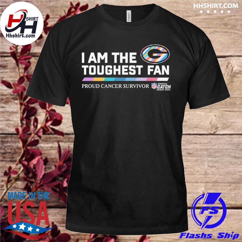 Green Bay Packers I am the toughest fan proud cancer survivor crucial catch  intercept cancer shirt, hoodie, longsleeve tee, sweater