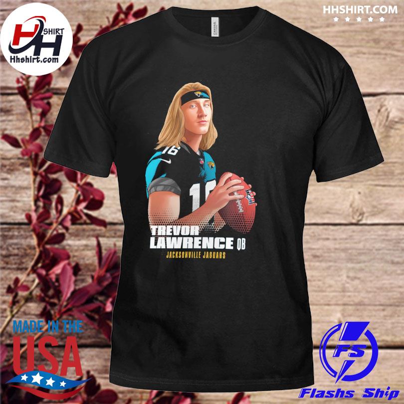 Jacksonville jaguars trevor lawrence teal player graphic shirt, hoodie,  sweater, long sleeve and tank top