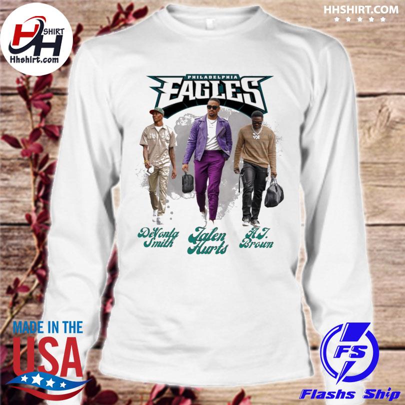 Jalen hurts devonta smith aj brown eagles super bowl shirt, hoodie