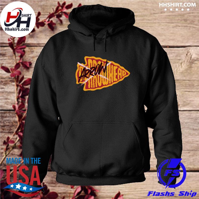 Distressed KC Arrowhead Hooded Sweatshirt - Kansas City Kreations