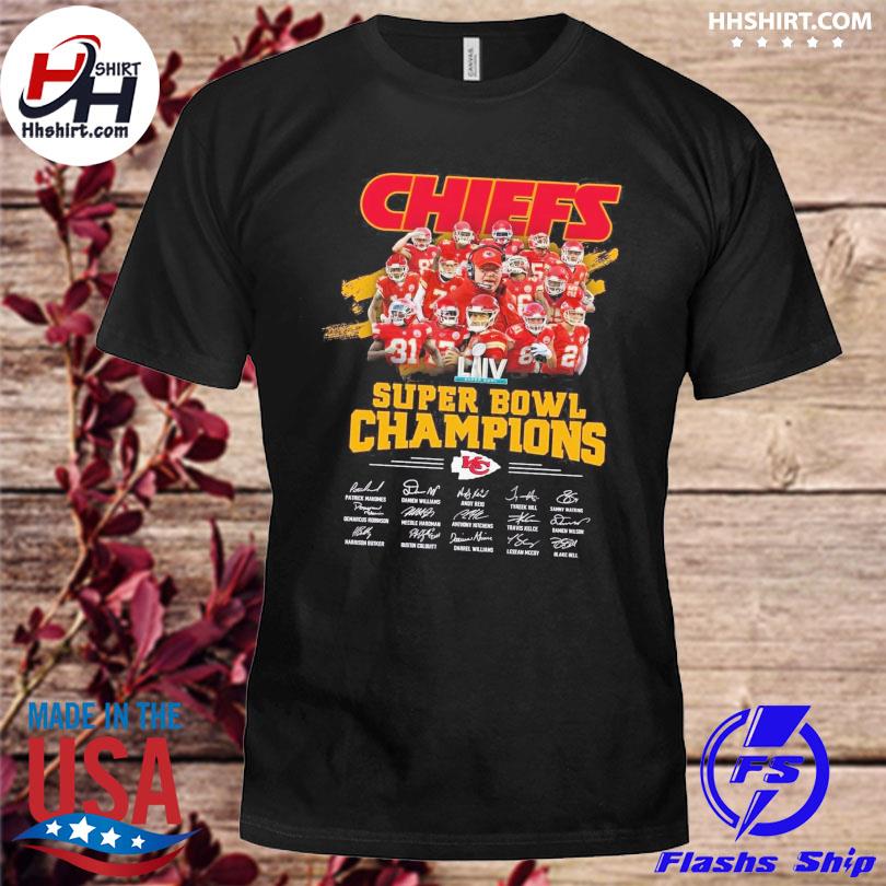 SALE!!! Kansas City Chiefs Super Bowl Champions Signature Roster T shirt