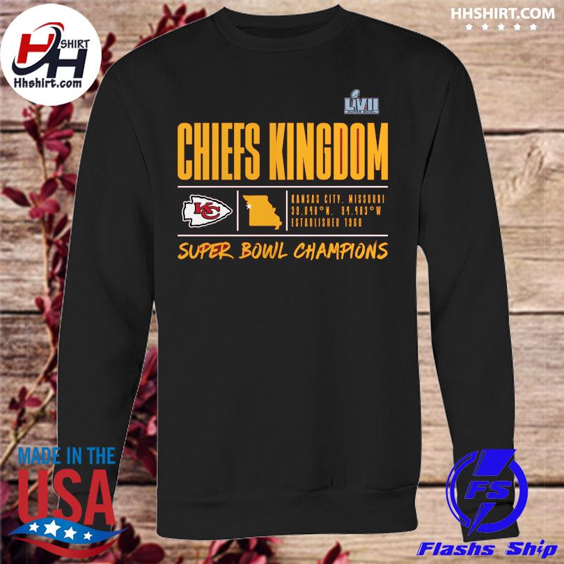 Logo kc Chiefs Kingdom 2023 super bowl lviI champions local shirt, hoodie,  longsleeve, sweater