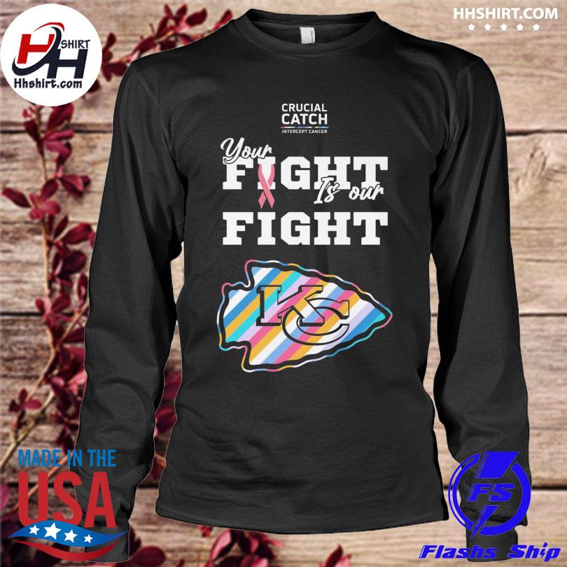 Kansas city Chiefs crucial catch intercept cancer your fight fight shirt,  hoodie, longsleeve tee, sweater