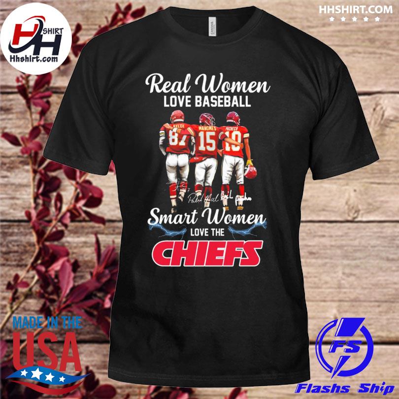 Kansas city Chiefs real women love baseball smart women love the Kansas city Chiefs signatures 2023 shirt