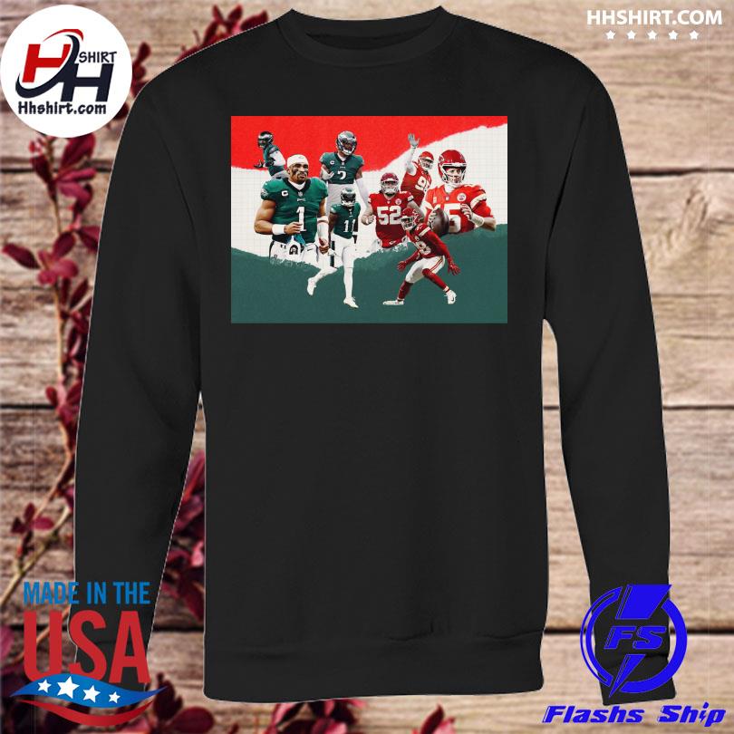 Kansas City Chiefs vs Philadelphia Eagles Super Bowl LVII 2023 poster shirt,  hoodie, sweater, long sleeve and tank top