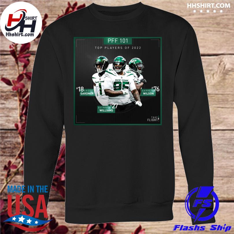 New York Jets PFF 101 top players of 2022 shirt, hoodie, sweater, long  sleeve and tank top