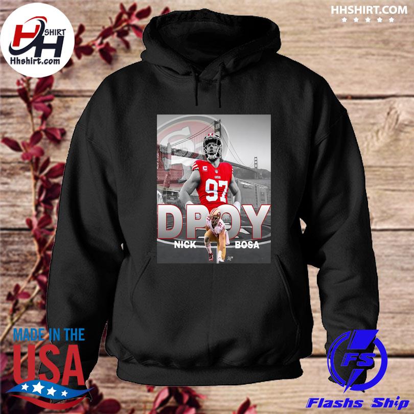 Nfl defensive player of the year winner is nick bosa shirt, hoodie,  longsleeve tee, sweater