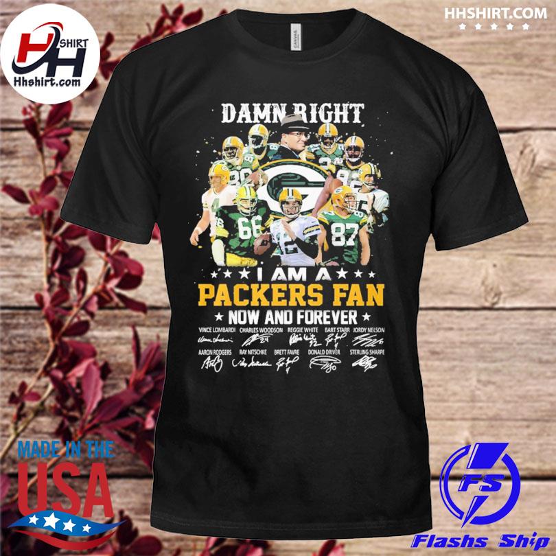 Green Bay Packers Damn Right NFL Jersey Shirt Skull Custom Number