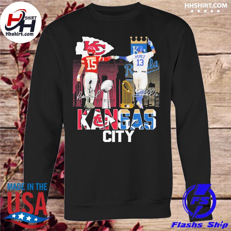 Patrick mahomes and perez Kansas city 2023 signatures shirt, hoodie,  longsleeve tee, sweater