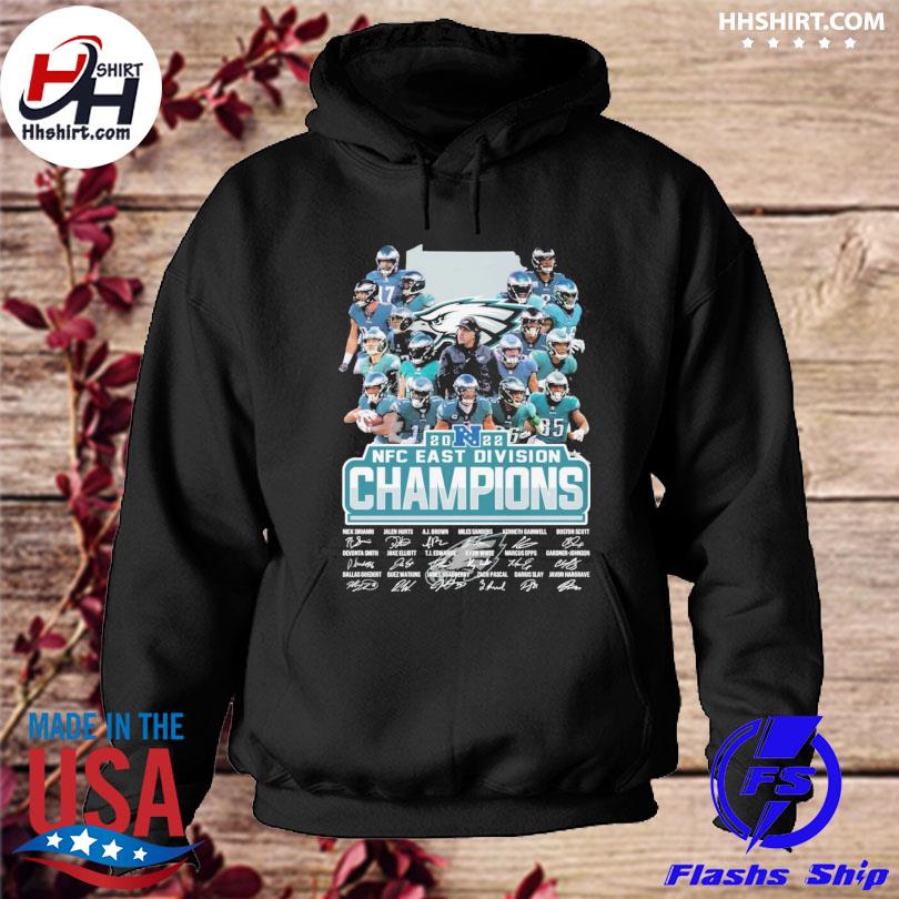 Official 2022 NFC East DIvision Champions Philadelphia Eagles team player  signatures shirt, hoodie, sweater, long sleeve and tank top