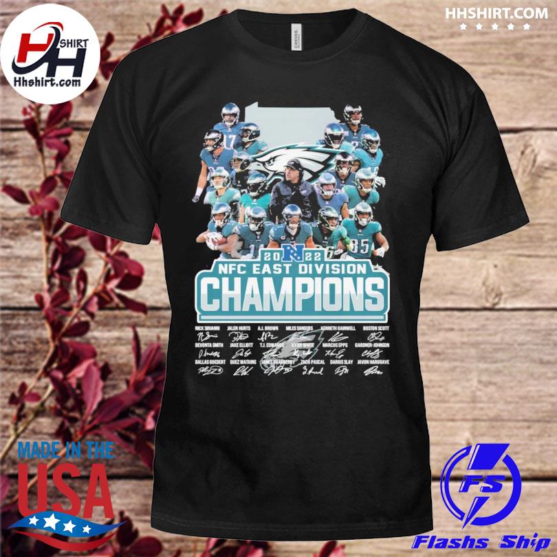 Official Philadelphia Eagles 2022 NFC East Division Champions Signatures  Shirt, hoodie, sweater, long sleeve and tank top