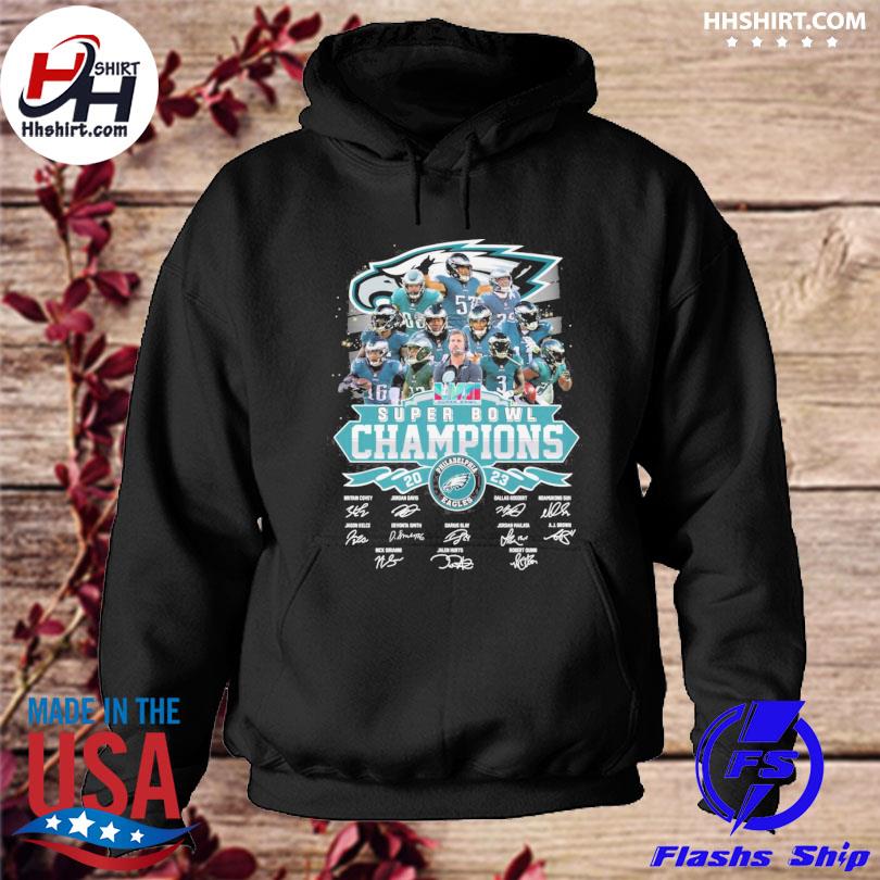 Funny Philadelphia Eagles Super Bowl Champions 2023 signatures shirt,  hoodie, sweater, long sleeve and tank top