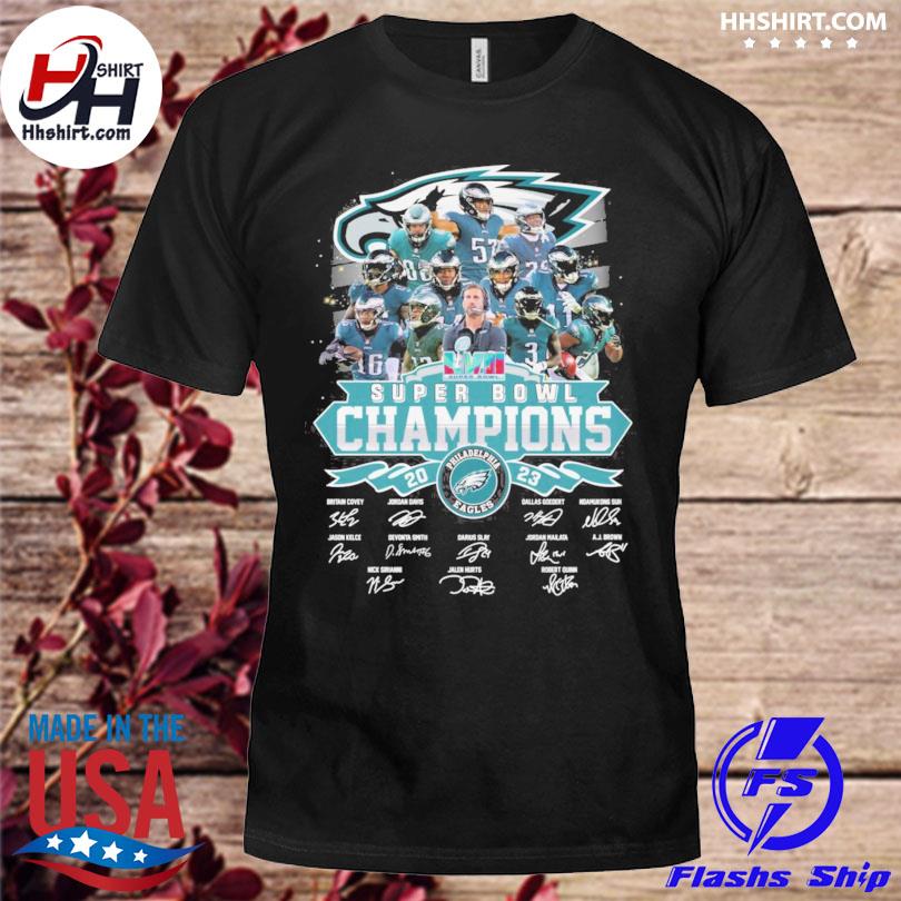 Philadelphia eagles super bowl champions 2023 signatures shirt, hoodie,  sweater, long sleeve and tank top