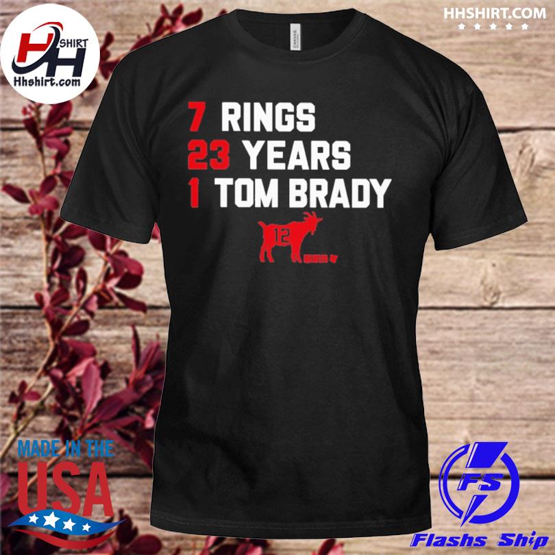 Tampa Bay Buccaneers Tom Brady 7 Rings 22 Years T-Shirt