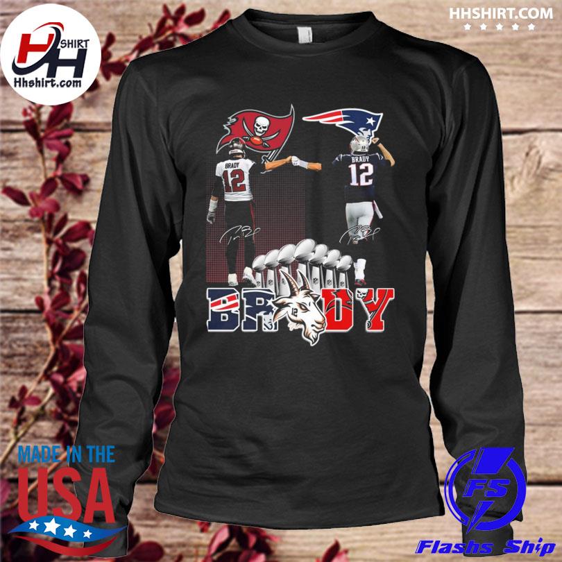 Tom Brady Tampa Bay Buccaneers and New England Patriots signatures shirt,  hoodie, sweater and long sleeve