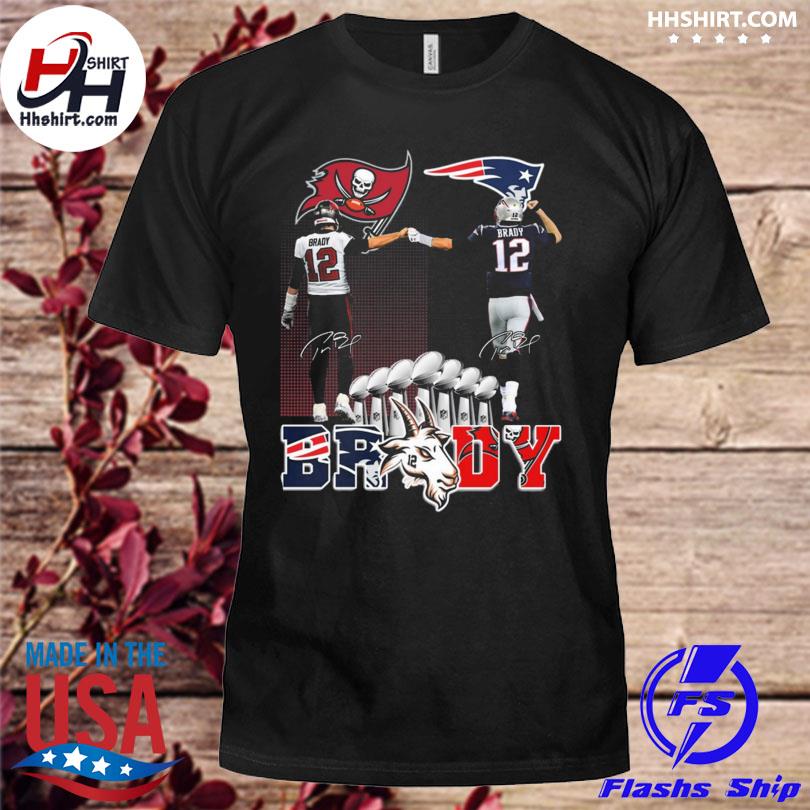 Tampa bay buccaneers and new england Patriots tom brady signatures shirt,  hoodie, longsleeve tee, sweater