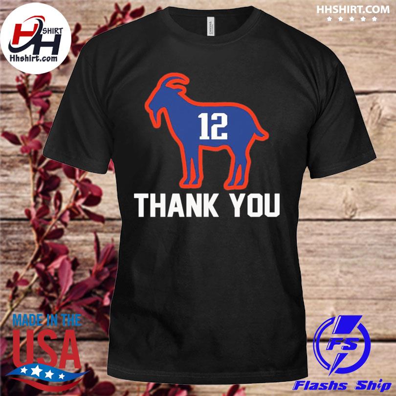 Thank You Tom Brady 12 Goat Shirt, hoodie, sweater, long sleeve and tank top