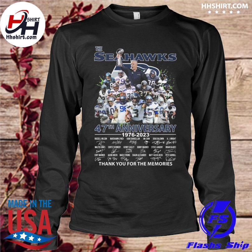 The Seattle Seahawks 47th anniversary 1976 2023 thank you for the