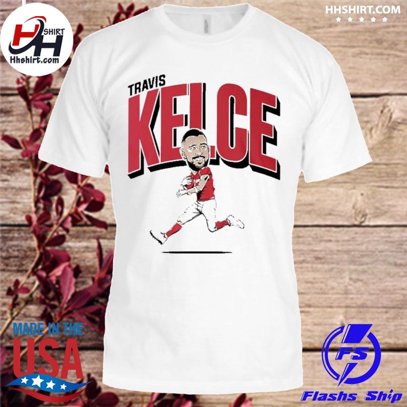 Travis Kelce Graphic Toon Kansas City Chiefs Football Tee Shirt Cartoon