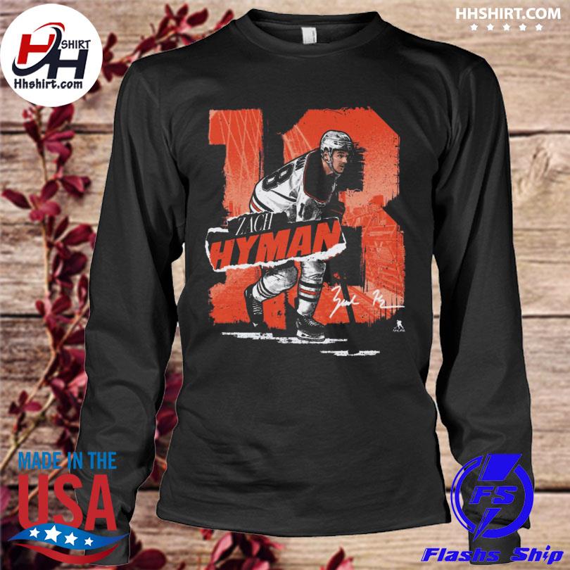 Zach Hyman 18 Edmonton Oilers hockey player glitch poster shirt, hoodie,  sweater, long sleeve and tank top