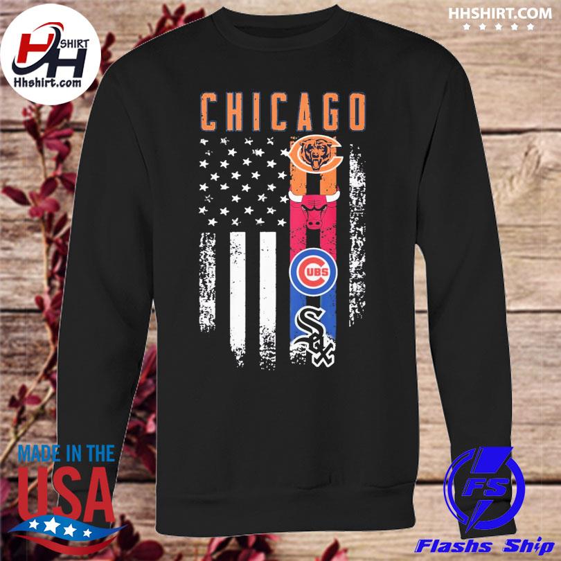 Official chicago Sport Team Logo American Flag Shirt, hoodie