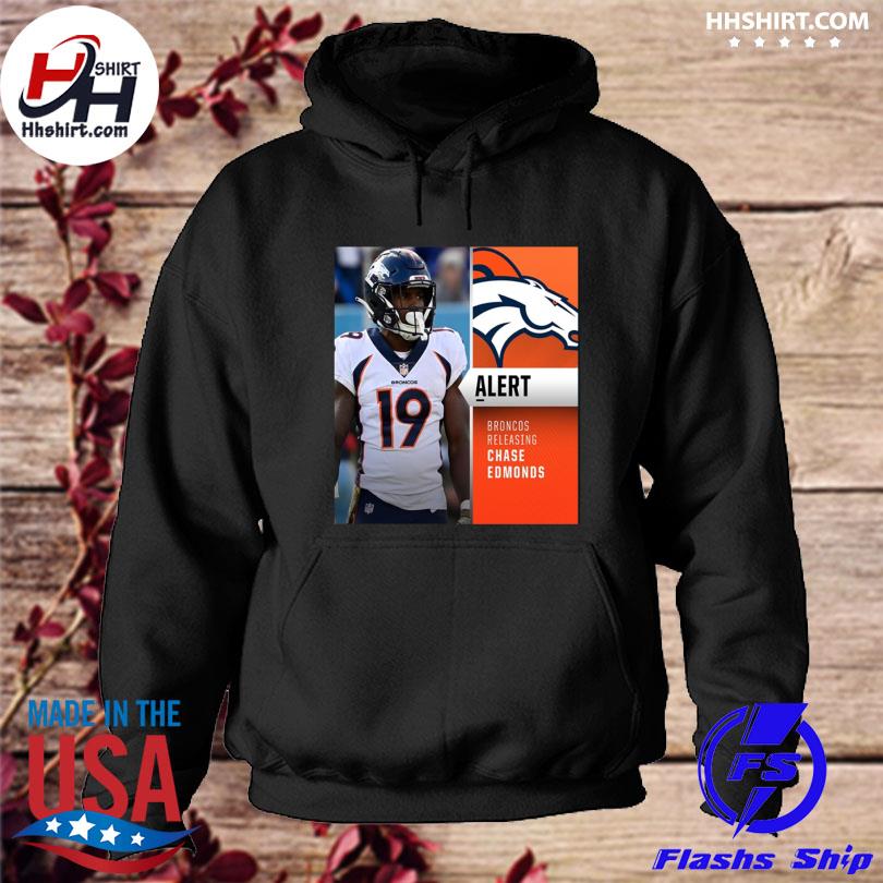 Denver broncos releasing rb chase edmonds vintage logo shirt, hoodie,  longsleeve, sweater