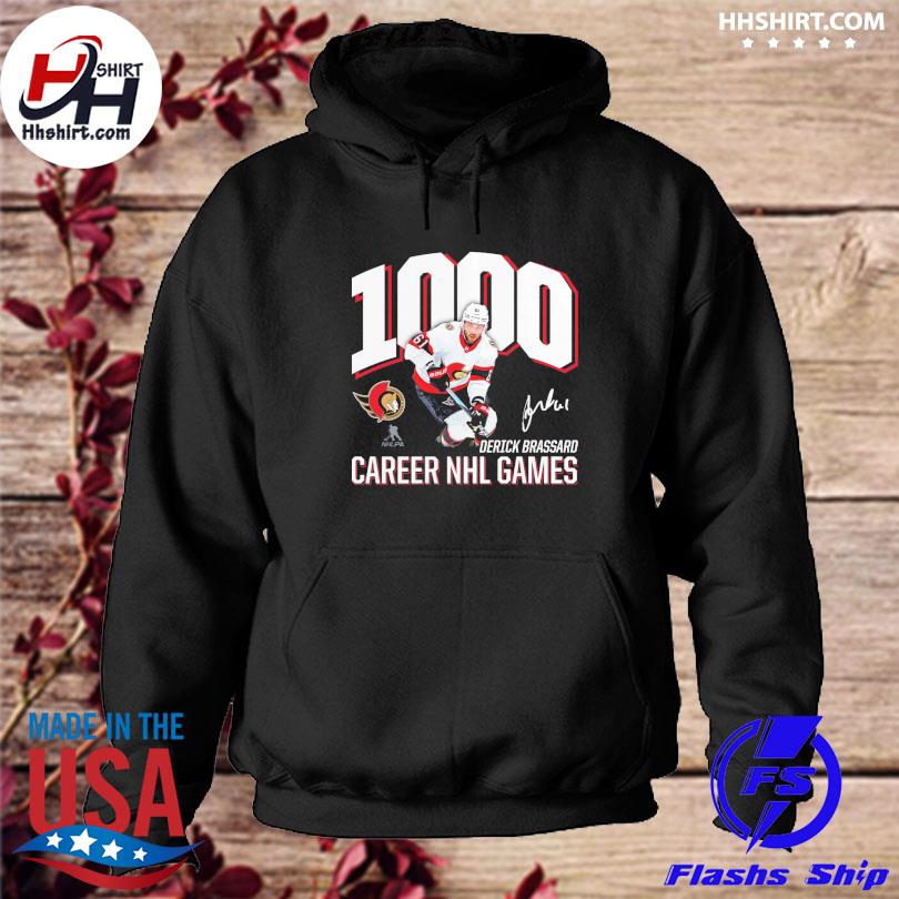 1,000 Career NHL Games Derick Brassard Ottawa Senators Signature T-Shirt,  hoodie, sweater, long sleeve and tank top