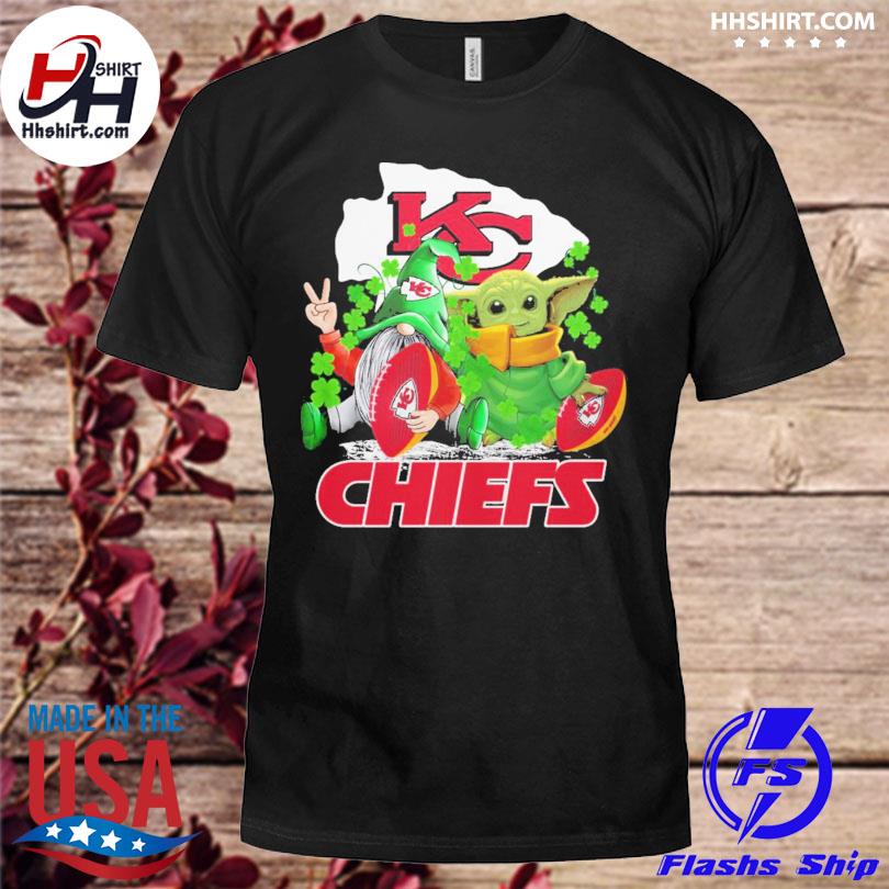 Gnomes and baby Yoda st patrick's day Kansas city Chiefs shirt, hoodie,  longsleeve tee, sweater