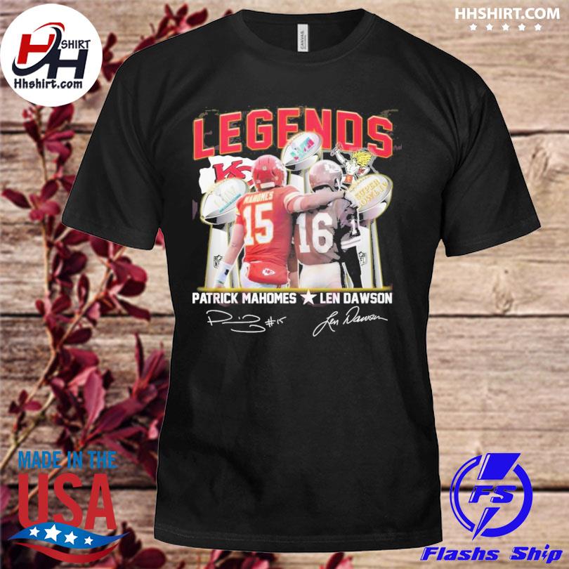 Legends Patrick Mahomes And Len Dawson signature shirt, hoodie, sweater,  long sleeve and tank top