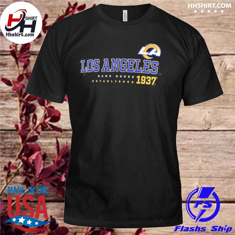 Los angeles rams heather black high whip pitcher shirt, hoodie