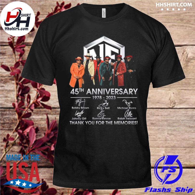 New Edition 45th anniversary 1978 2023 thank you for the memories signatures shirt