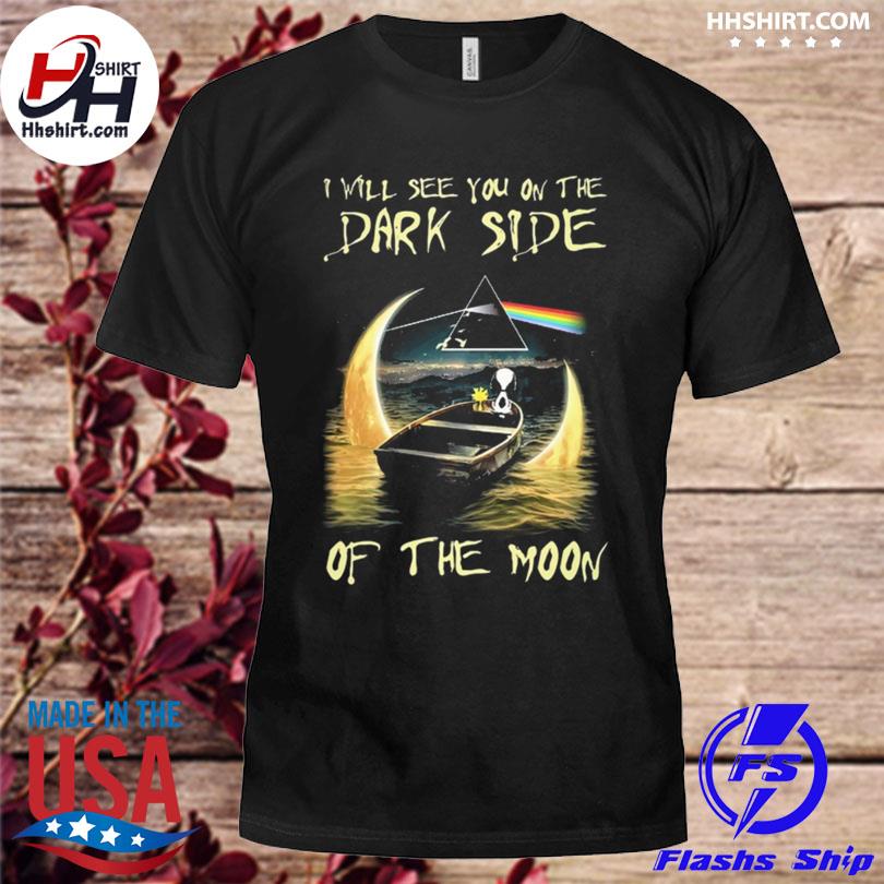 Pink Floyd snoopy and woodstock I will see you on the dark side of the moon shirt